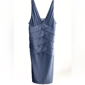 A. Byer Cocktail Dress Black Stretch Wrap Sleeveless Women's Medium Stretch